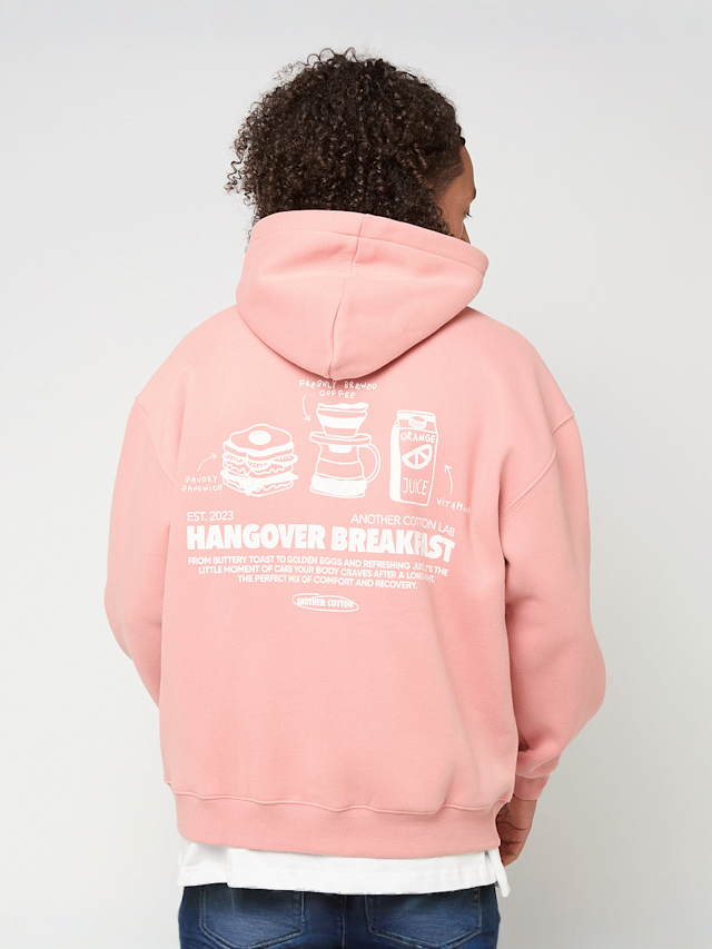 Another Cotton Lab, Hangover Breakfast Zip Hoodie, light pink, Image 1 of 5