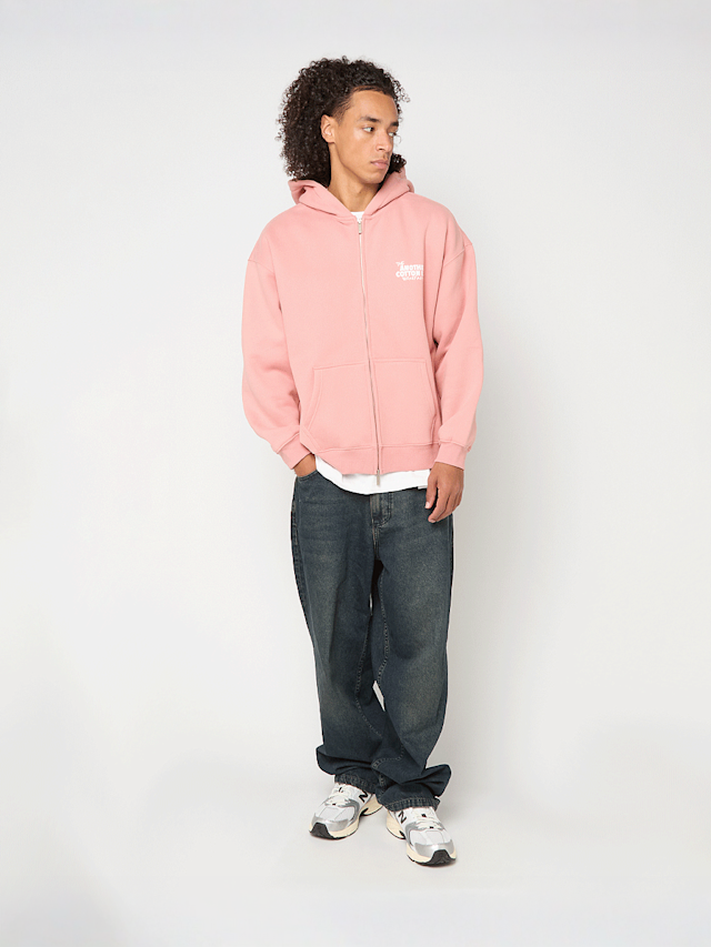 Another Cotton Lab, Hangover Breakfast Zip Hoodie, light pink, Image 5 of 5