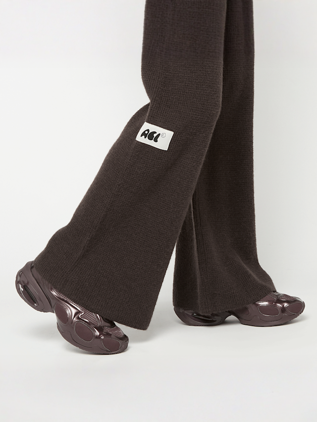 Another Cotton Lab, Another Wide Leg Knit Pant, brown, Image 3 of 5