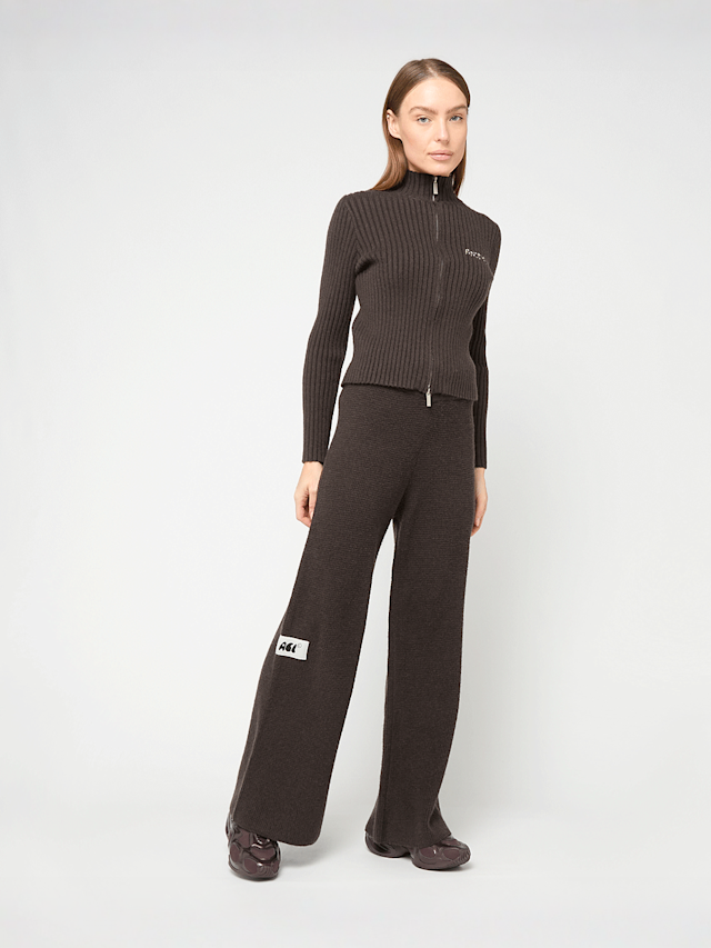 Another Cotton Lab, Another Wide Leg Knit Pant, brown, Image 5 of 5