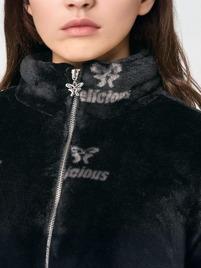 Felicious, Teddy Logo Jacket, black, Image 3 of 5