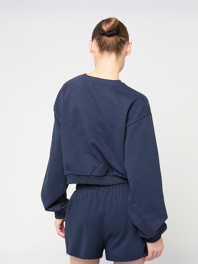 Felicious, Cropped Terry Crewneck, blauw, Afbeelding 2 van 4