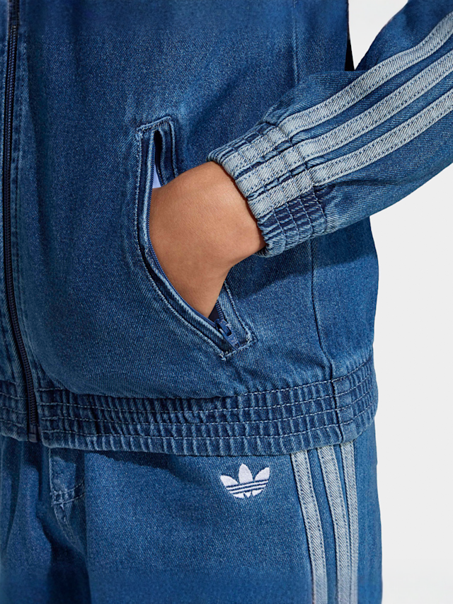 adidas Originals, Firebird Denim Tracktop, blue, Image 4 of 5