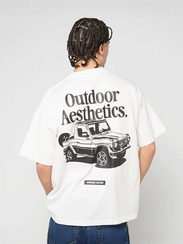Another Cotton Lab, Outdoor Aesthetics T-Shirt, wit, Afbeelding 1 van 5