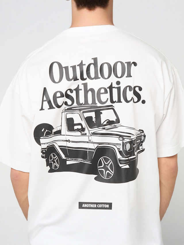 Another Cotton Lab, Outdoor Aesthetics T-Shirt, white, Image 3 of 5