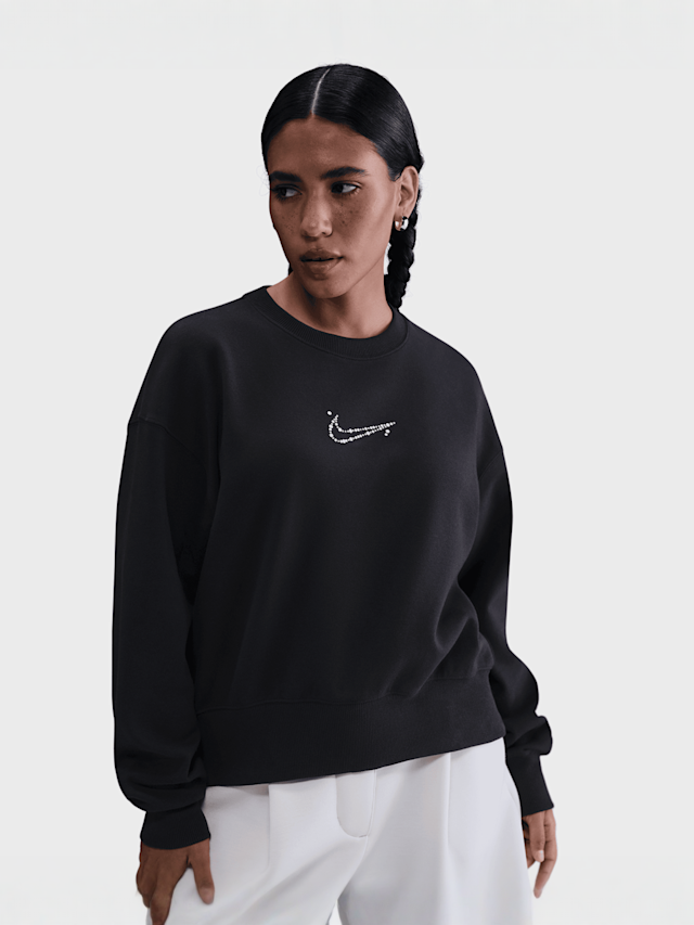 Nike, Sportswear Phoenix Fleece Oversized Crew, black, Image 1 of 5