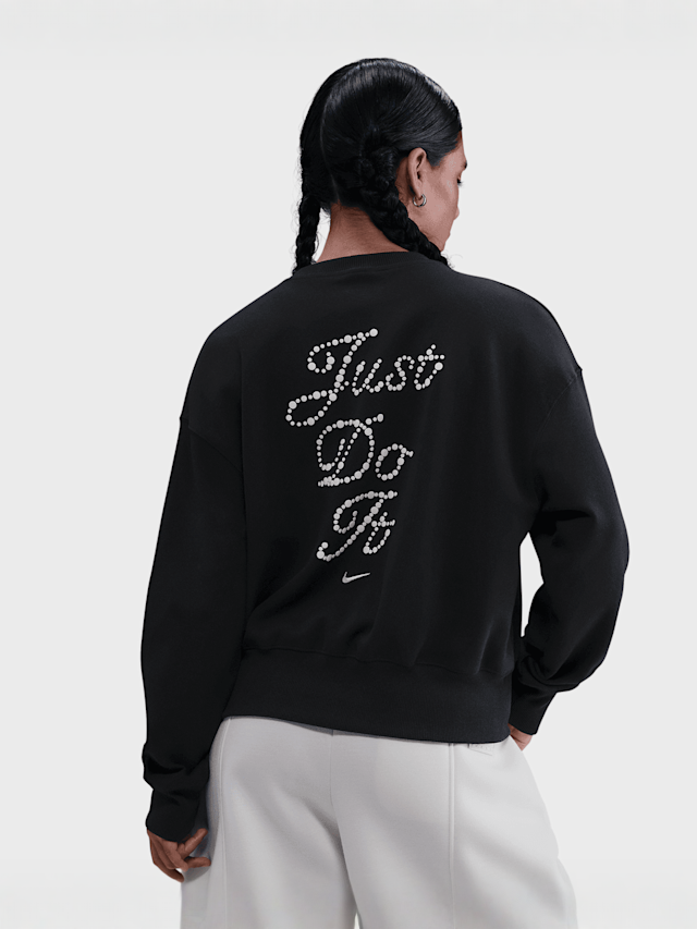 Nike, Sportswear Phoenix Fleece Oversized Crew, black, Image 2 of 5