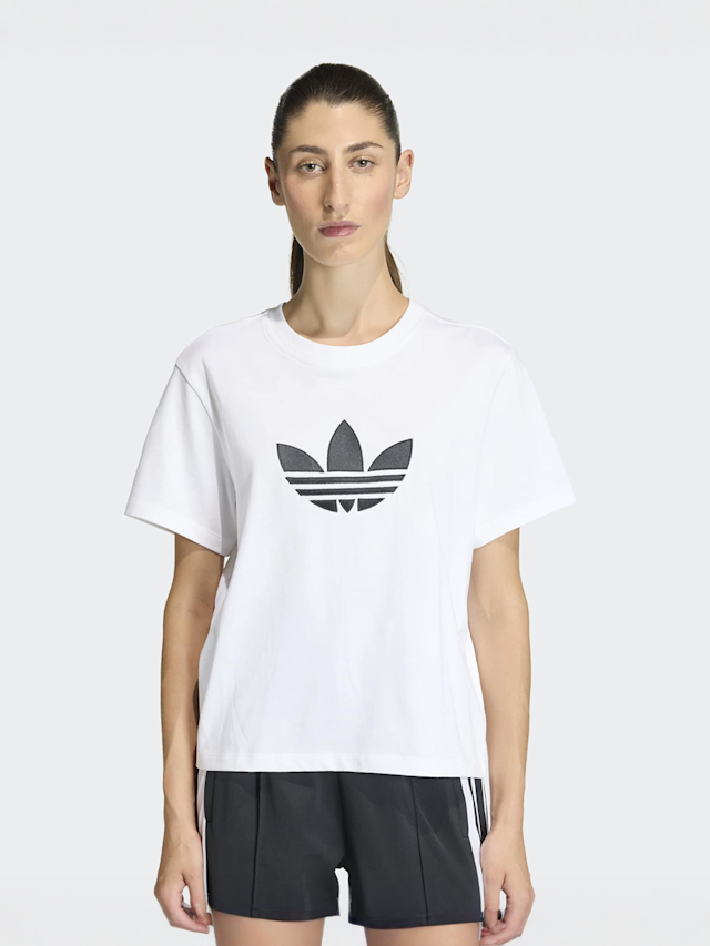 adidas Originals, Trefoil Boxy Tee, wit, Afbeelding 1 van 4
