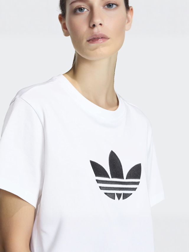 adidas Originals, Trefoil Boxy Tee, wit, Afbeelding 3 van 4
