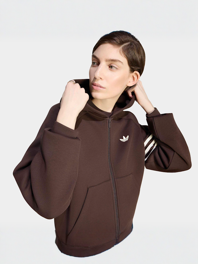 adidas Originals, Neuclassics Fullzip Hoodie, brown, Image 3 of 5