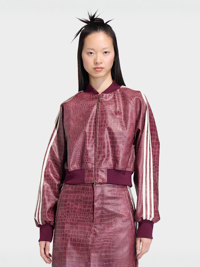 adidas Originals, Superstar Pleather Jacket, red, Image 1 of 4