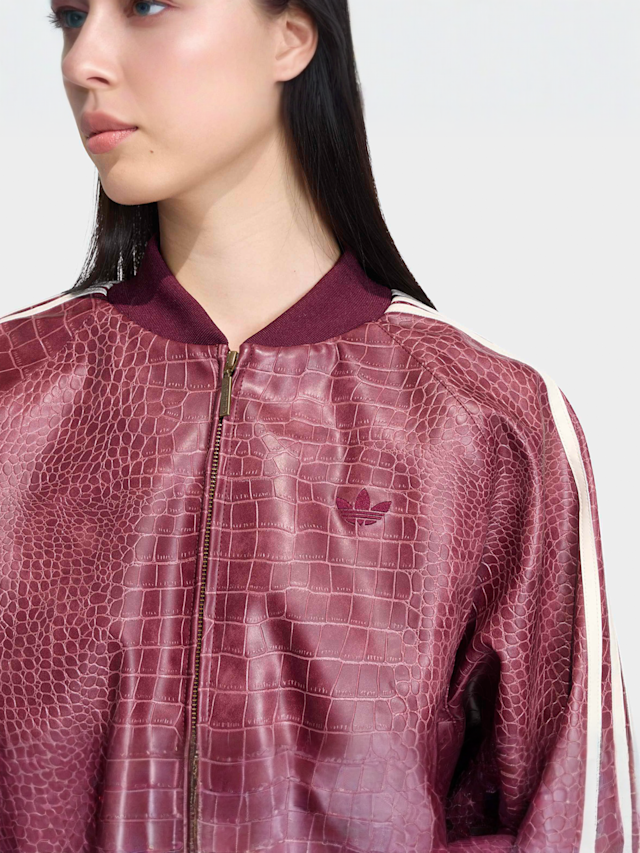 adidas Originals, Superstar Pleather Jacket, red, Image 3 of 4