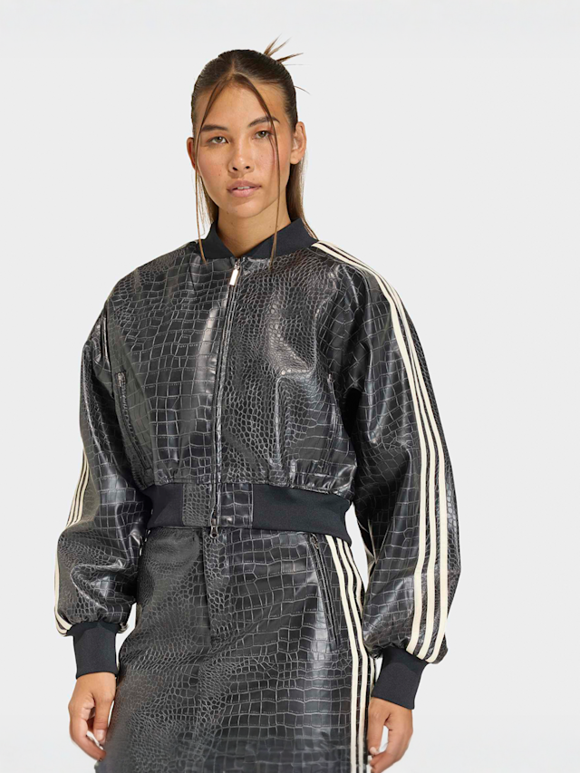 adidas Originals, SST Pleather Jacket, black, Image 1 of 5