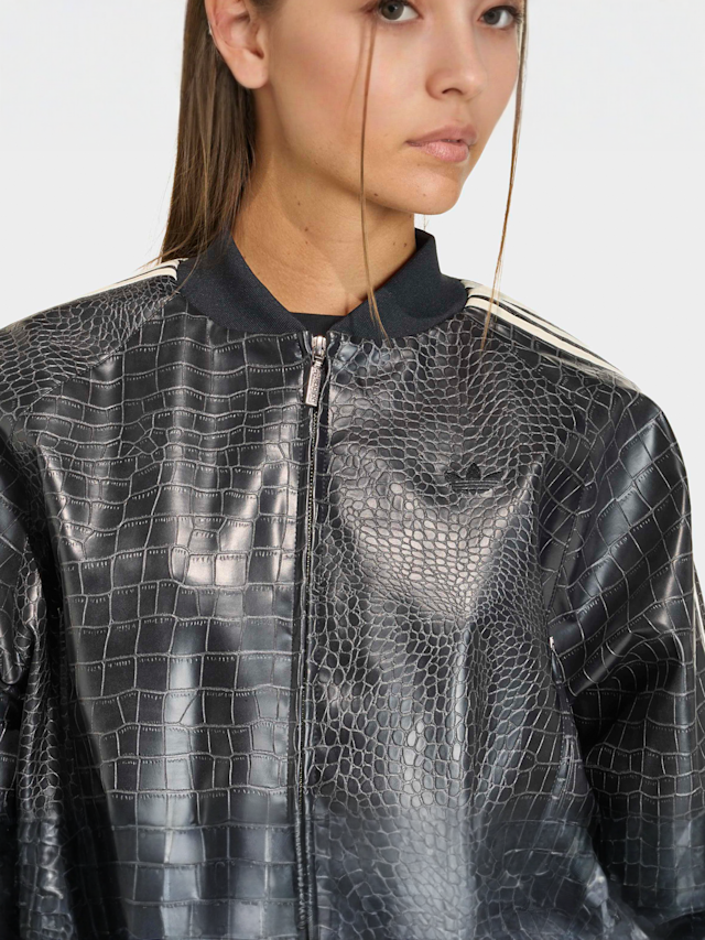 adidas Originals, SST Pleather Jacket, black, Image 3 of 5