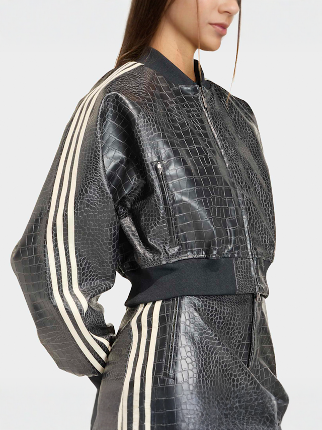 adidas Originals, SST Pleather Jacket, black, Image 4 of 5