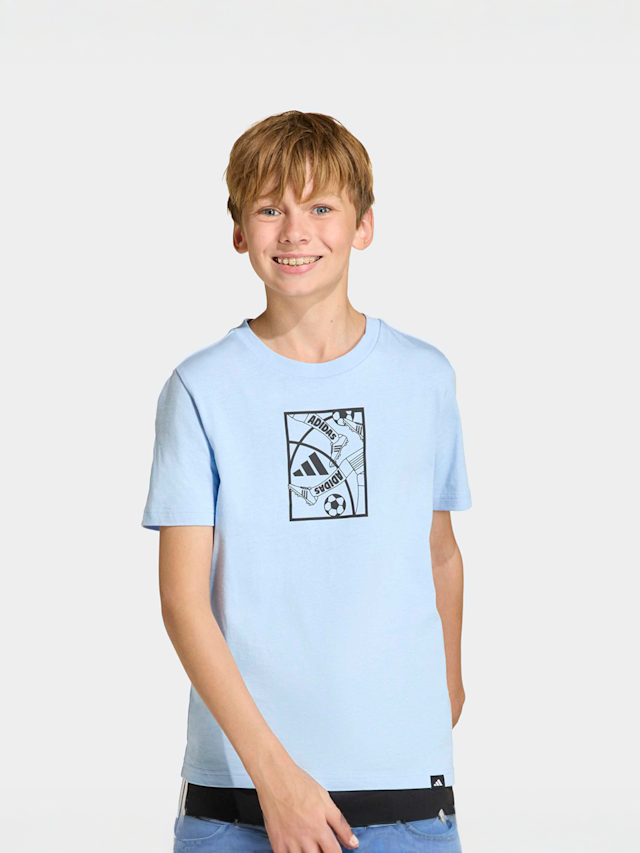 adidas Originals, Football Tee, blue, Image 1 of 5