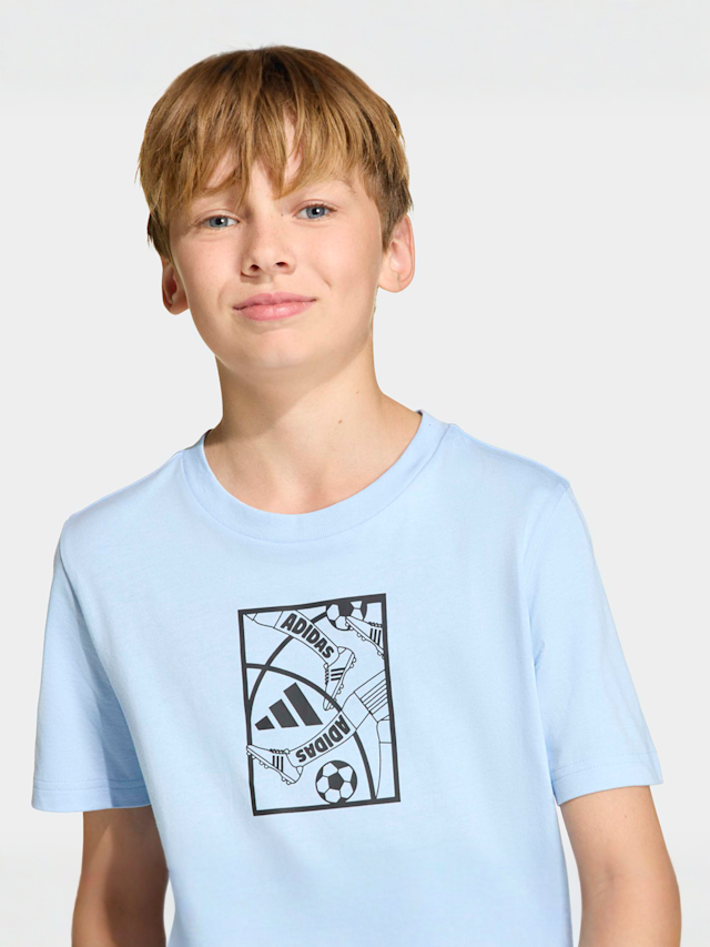 adidas Originals, Football Tee, blue, Image 3 of 5