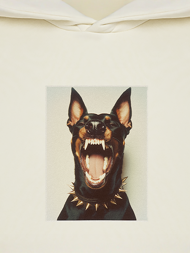 Mister Tee, Fearless Dawg Fluffy Hoody, beige, Afbeelding 3 van 3