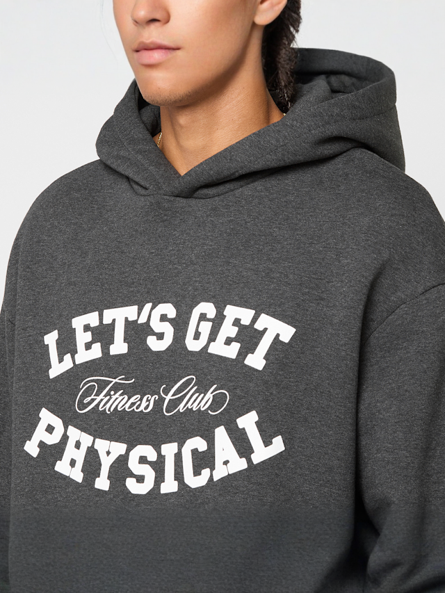 Mister Tee, Let's Get Physical Fluffy Hoody black, grey, Image 3 of 4