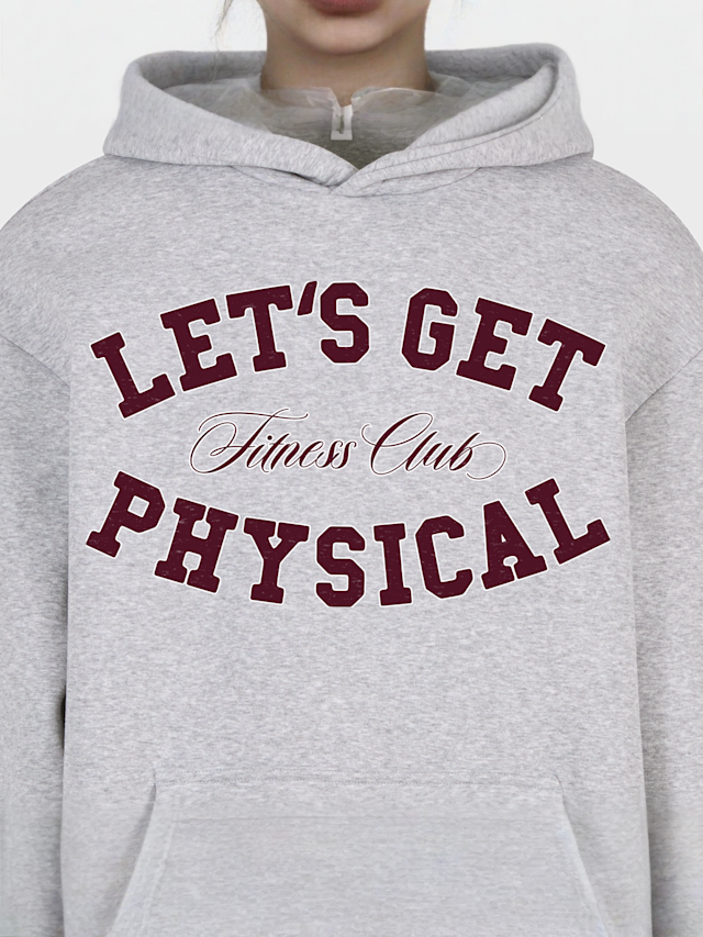 Mister Tee, Let's Get Physical Fluffy Hoody black, grey, Image 3 of 3