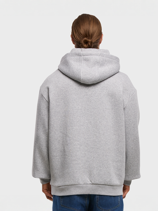 Mister Tee, NYC College Letters Fluffy Hoody heathergrey, grey, Image 2 of 3