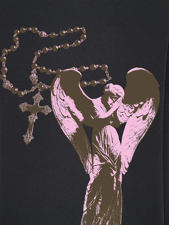 Mister Tee, Heavenly Prayers Fluffy Hoody black, black, Image 4 of 4
