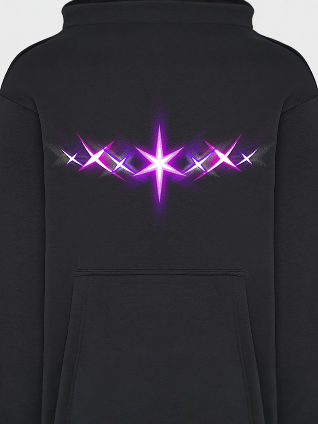 Mister Tee, Startlights Fluffy Hoody, zwart, Afbeelding 3 van 3