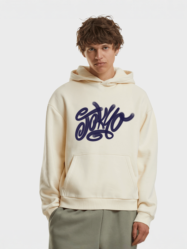 Mister Tee, Tokyo Tagged Graffiti Fluffy Hoody whitesand, beige, Image 1 of 3