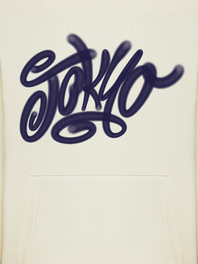 Mister Tee, Tokyo Tagged Graffiti Fluffy Hoody whitesand, beige, Image 3 of 3