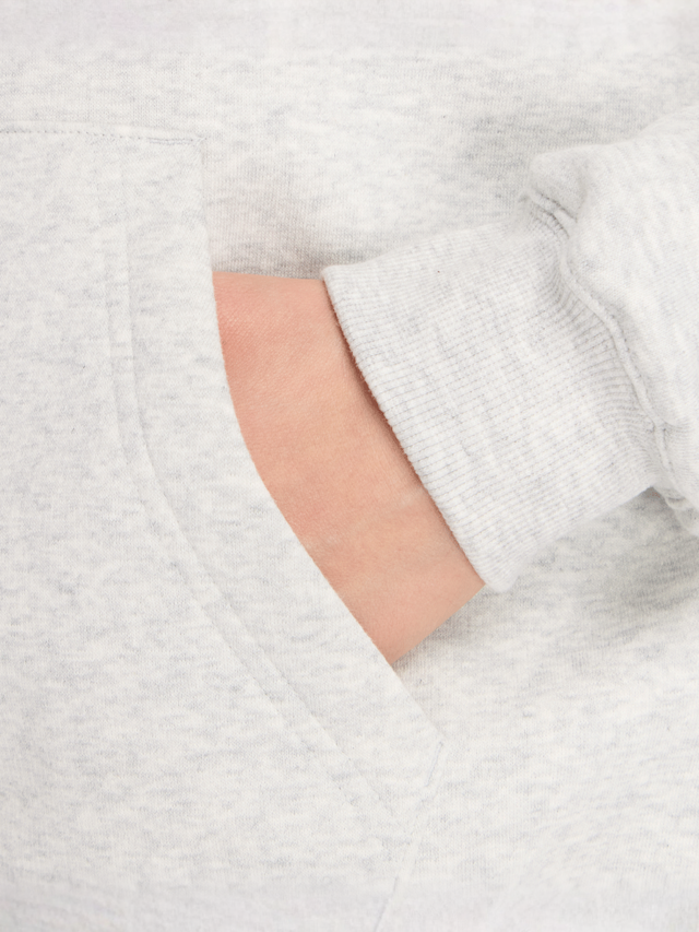 New Balance, Linear Heritage Fleece Hoodie, grey, Image 4 of 5