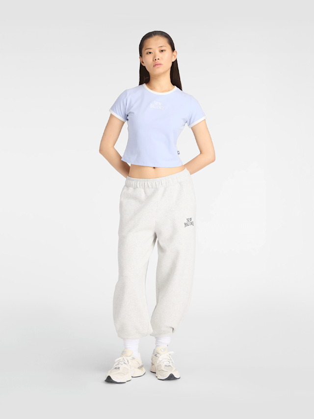 New Balance, Linear Heritage Ringer T-Shirt, blue, Image 5 of 5