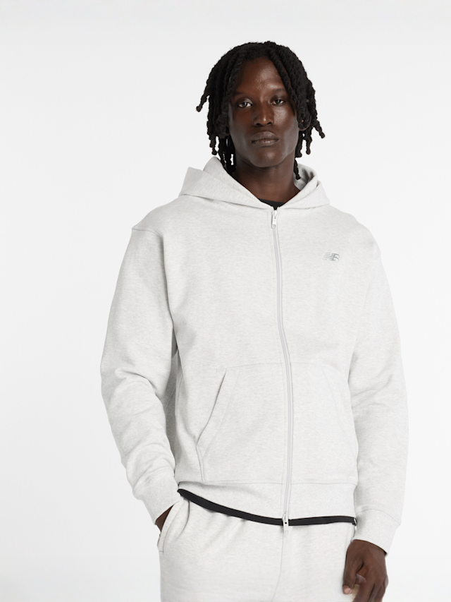 New Balance, Athletics French Terry Full Zip, grey, Image 1 of 6