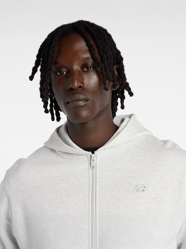 New Balance, Athletics French Terry Full Zip, grey, Image 3 of 6