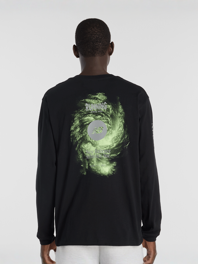 New Balance, Vortex Longsleeve, black, Image 1 of 6