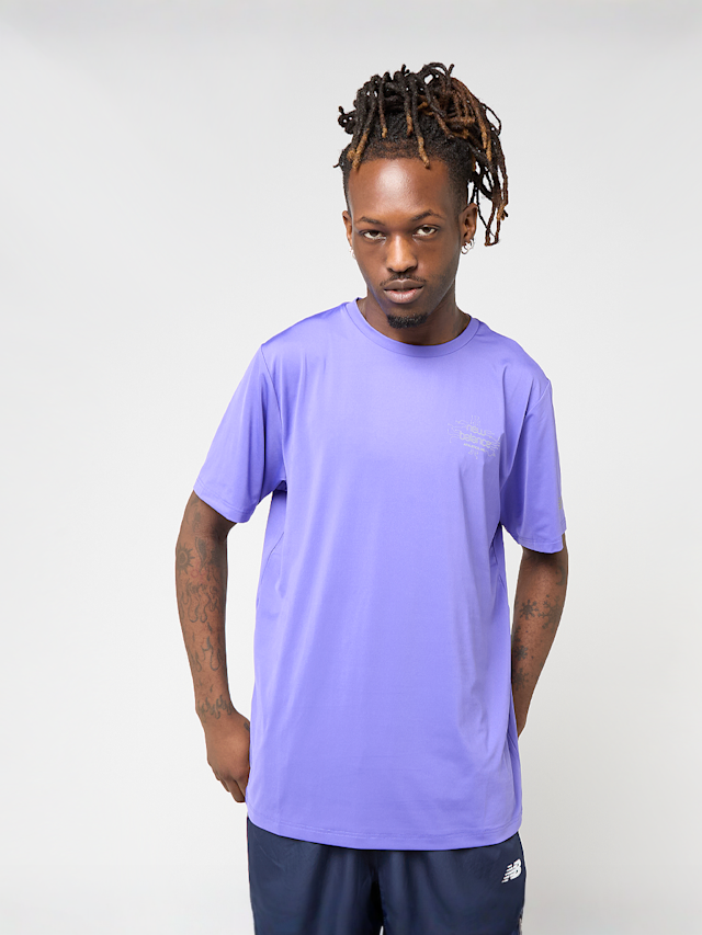 New Balance, Reflective Poly T-Shirt, purple, Image 2 of 7