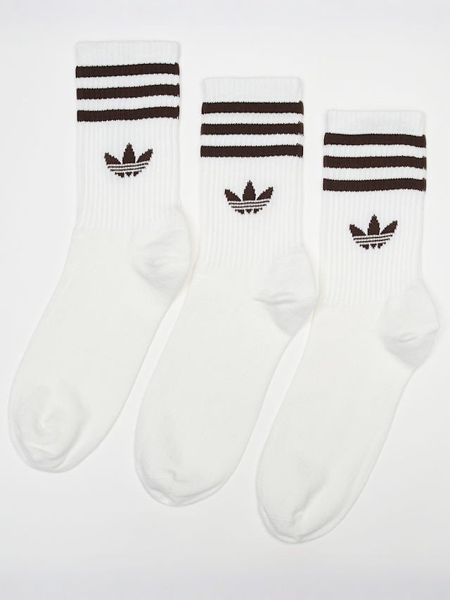 adidas Originals, 3 PACK - 3-Stripes Crew Socks, white, Image 1 of 2