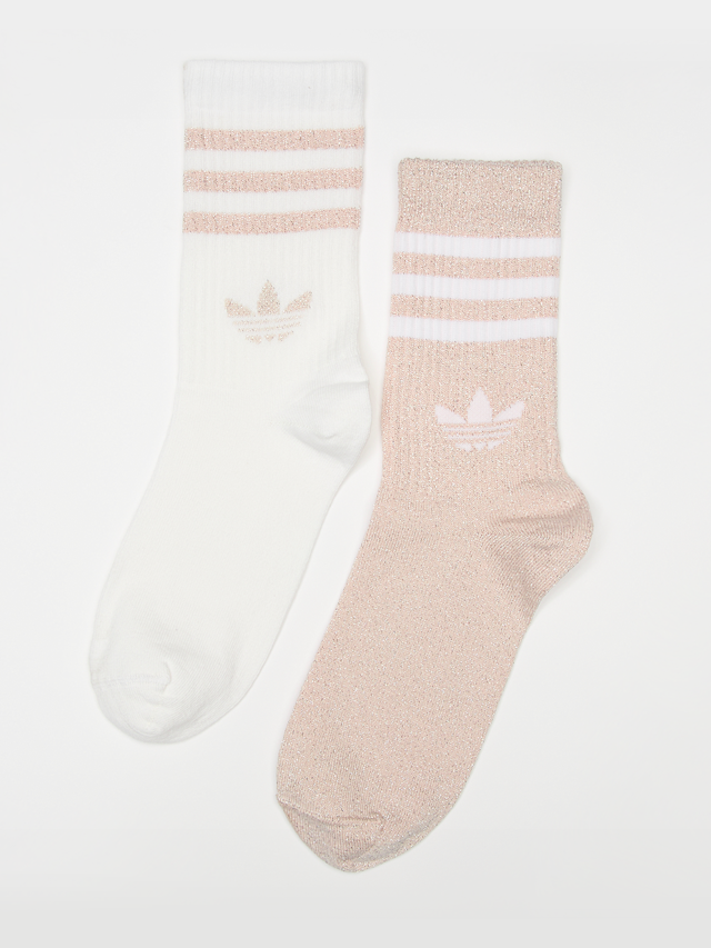 adidas Originals, 2 PACK - 3-Stripes Glitter Crew Socks, multi-colour, Image 1 of 2