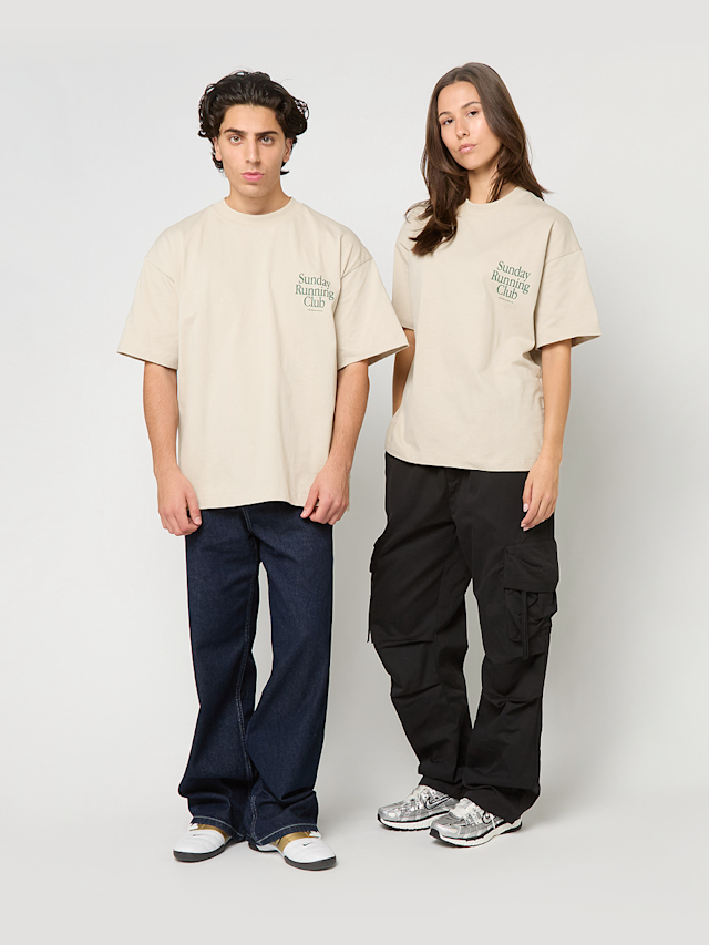 Another Cotton Lab, Sunday Running Club Oversized T-Shirt, beige, Image 6 of 6