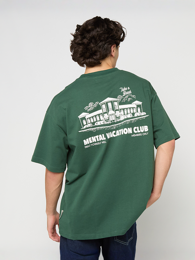 Another Cotton Lab, Mental Vacation Oversized T-Shirt, green, Image 2 of 6