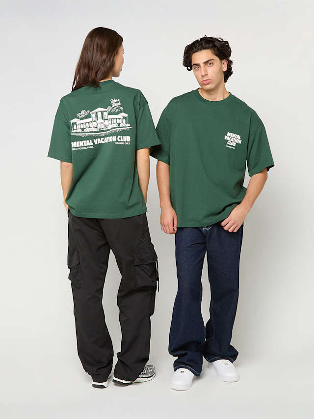 Another Cotton Lab, Mental Vacation Oversized T-Shirt, green, Image 6 of 6