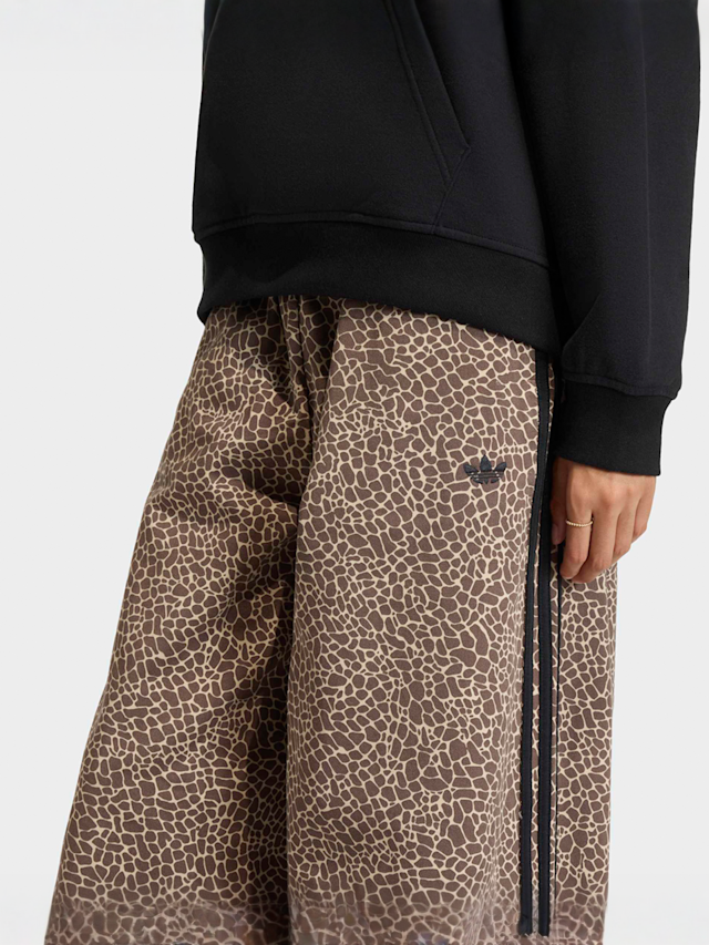 adidas Originals, Firebird Oversized All Over Print Denim Pants, brown, Image 3 of 5