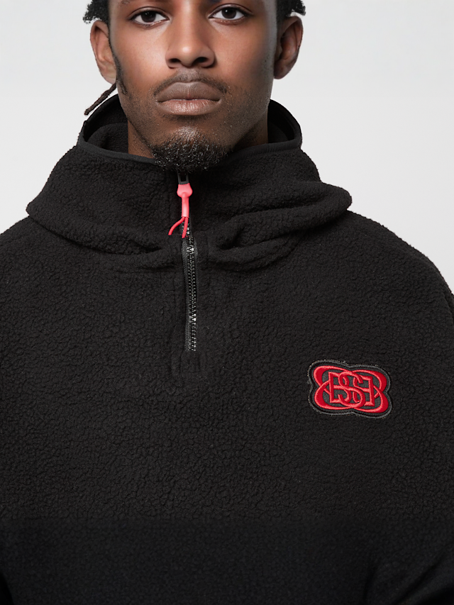 BSB x SNIPES, BSB x Snipes Sherpa Track Hoodie, zwart, Afbeelding 3 van 7