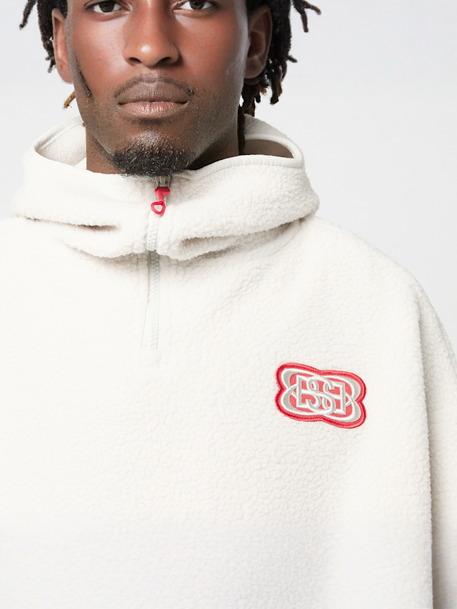 BSB x SNIPES, BSB x Snipes Sherpa Track Hoodie, white, Image 3 of 7