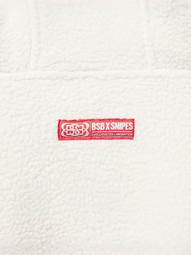 BSB x SNIPES, BSB x Snipes Sherpa Track Hoodie, white, Image 6 of 7
