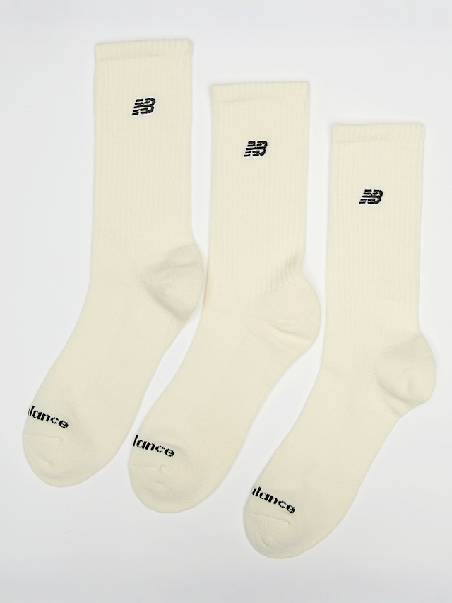 New Balance, 3 PACK - Black Patch Logo Seasonal Crew, beige, Image 1 of 2