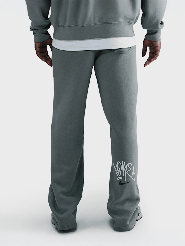 Nike, Sportswear Open-Hem Fleece Pants, szary, Obraz 2 z 5