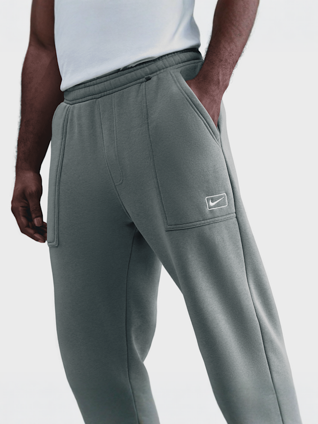 Nike, Sportswear Open-Hem Fleece Pants, szary, Obraz 3 z 5