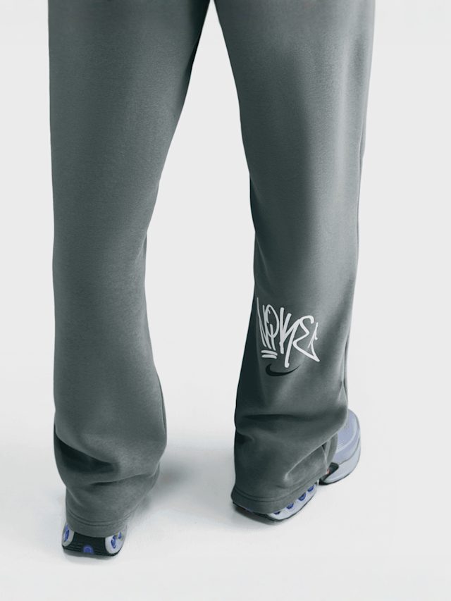 Nike, Sportswear Open-Hem Fleece Pants, szary, Obraz 4 z 5