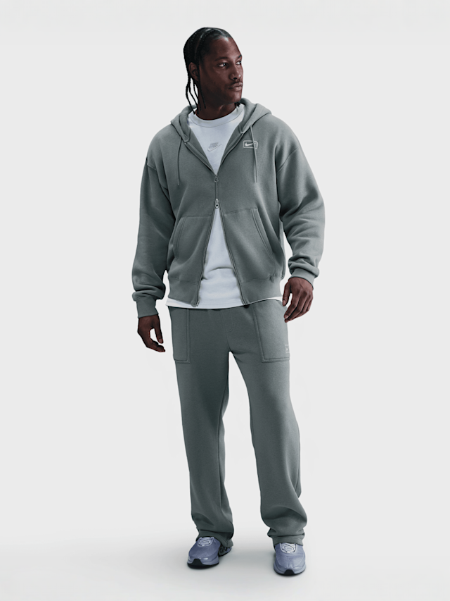 Nike, Sportswear Open-Hem Fleece Pants, szary, Obraz 5 z 5