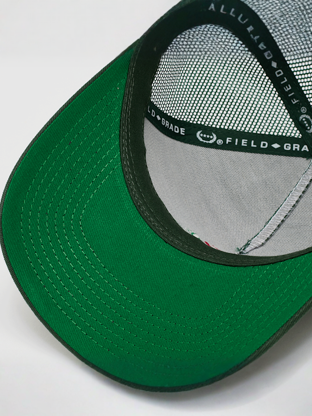 Field Grade, Have A Nice Day Twill Mesh Trucker, green, Image 3 of 4